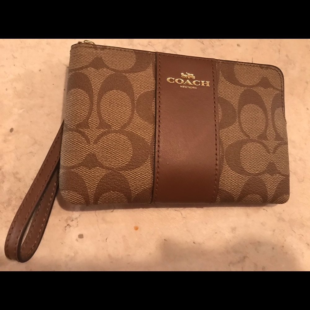 Brown Coach Wristlet